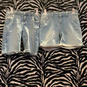 two pairs of justice jean shorts
